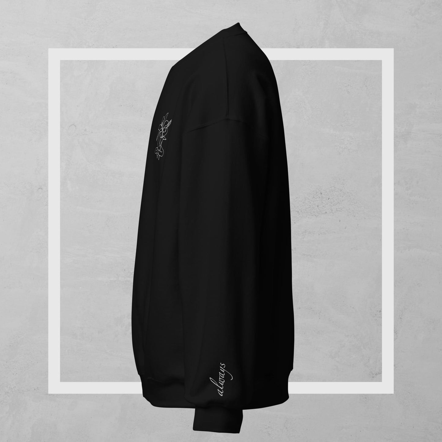 'Always' Embroidered Crewneck Sweatshirt