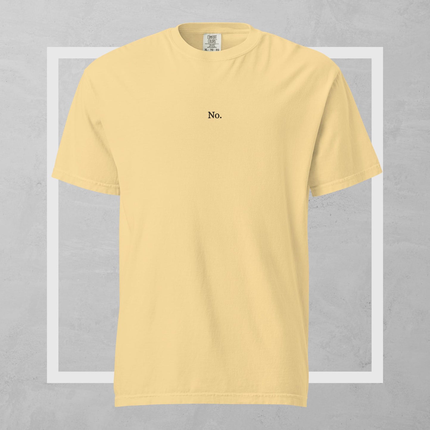 'No' Embroidered Short Sleeve Tee