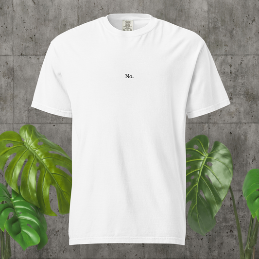 No Embroidered Short Sleeve Tee